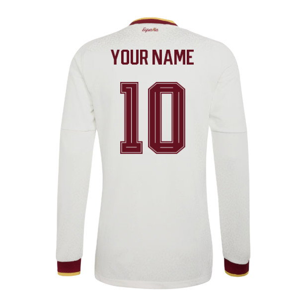 2026-2027 Spain Authentic Long Sleeves Away Shirt (Your Name)-SoccerKits Hub | Buy Soccer Jerseys Online